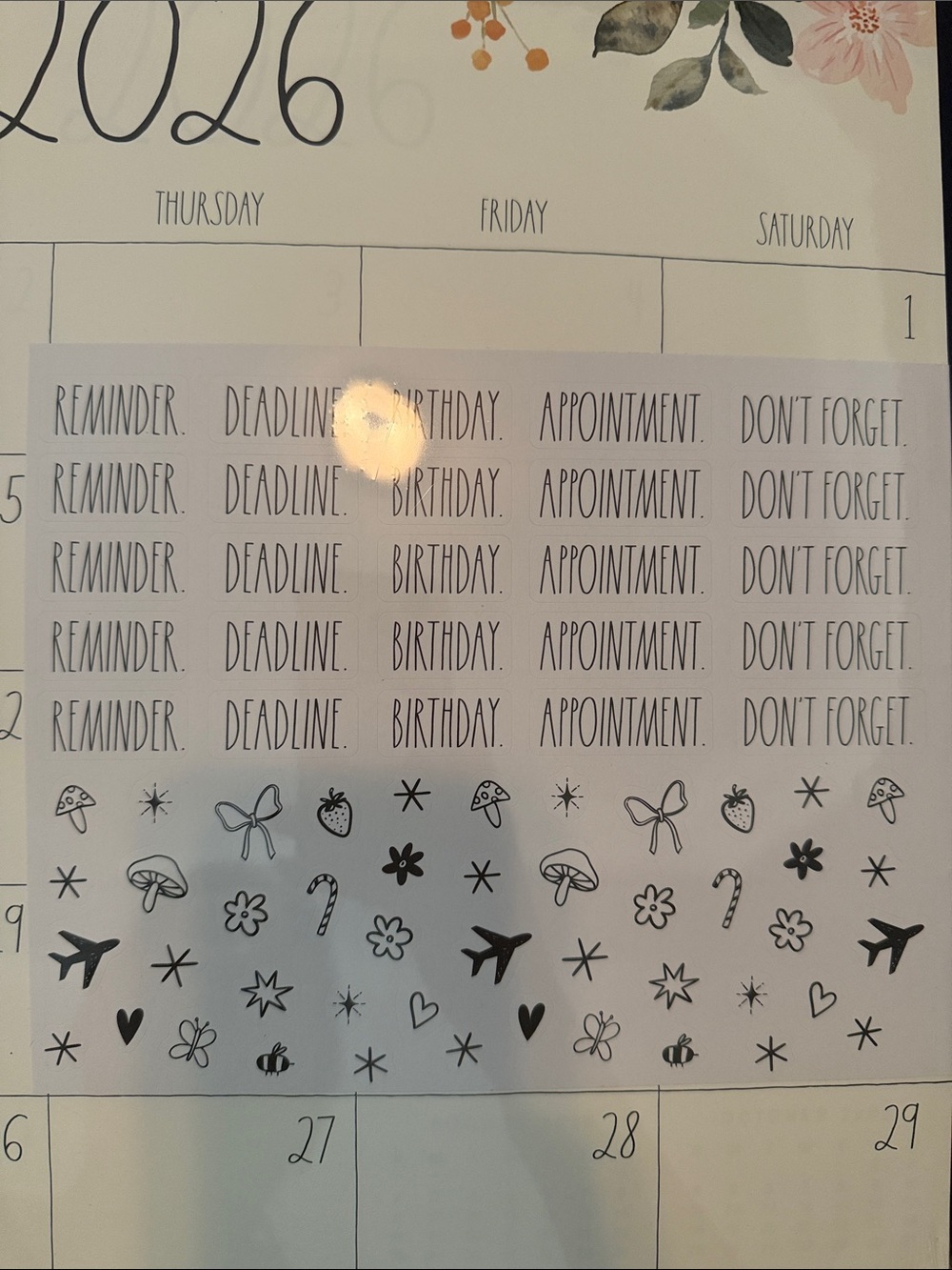 Rae Dunn Floral Desk Calendar - Picture 4 of 4